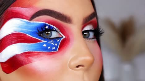 american flag face paint makeup