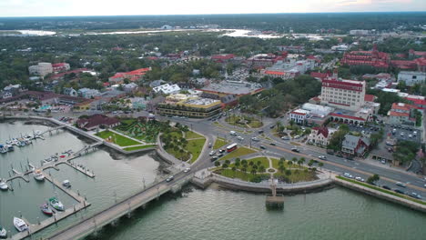 aerial view of downtown st