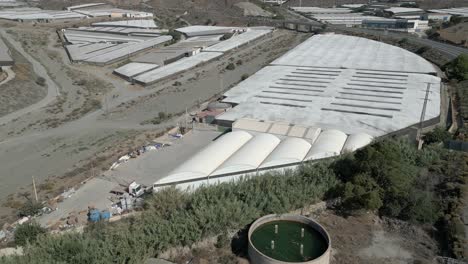 construction on an industrial scale with the large greenhouses erected at almeria, spain