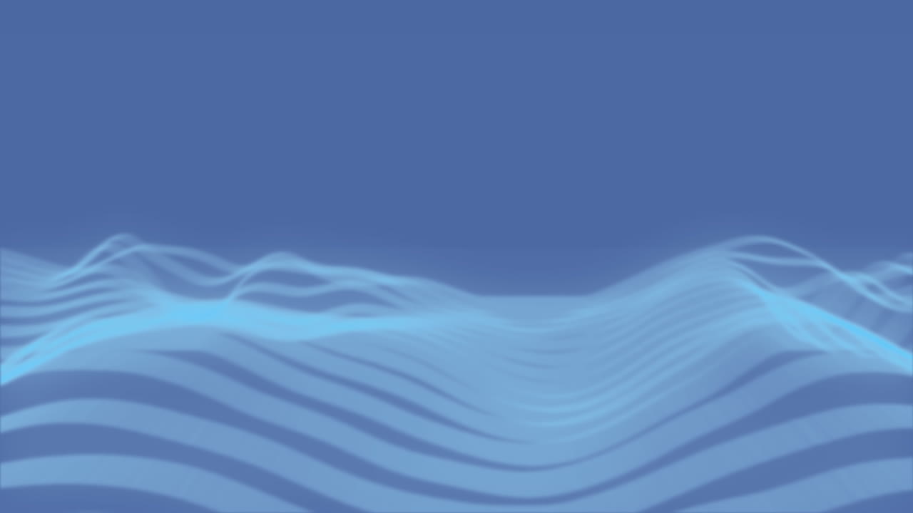 파란색 배경에서 데이터 처리의 파란 파동의 애니메이션