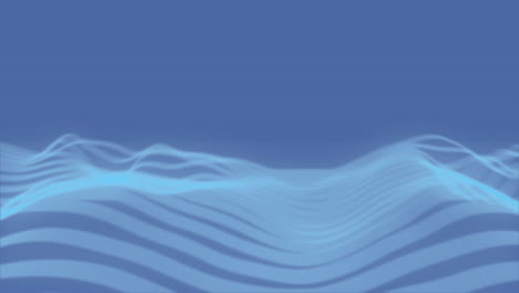 animación de ondas azules de procesamiento de datos sobre un fondo azul.