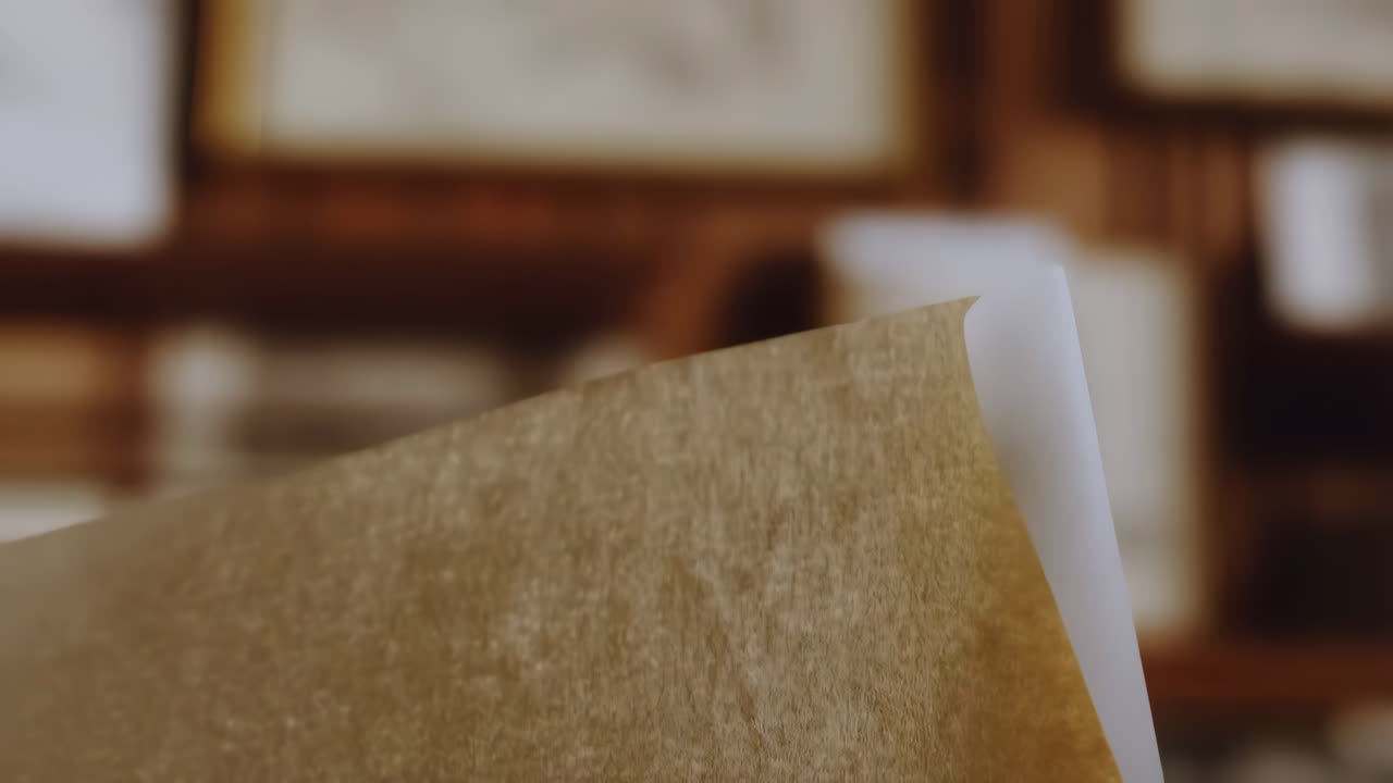 Close-up of Textured Paper with Blurry Background