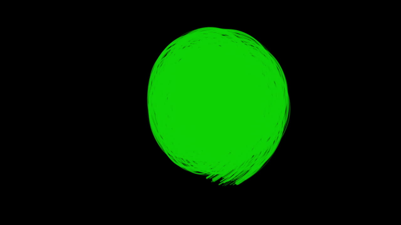 Grøn Penselstrøg Cirkel Ekspanderende Overgang