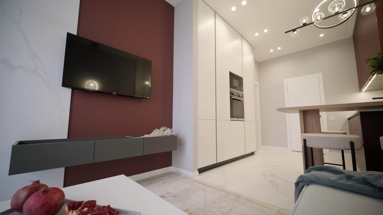 interior moderno y elegante del apartamento. diseño de interiores para el hogar. renovación de apartamentos nuevos