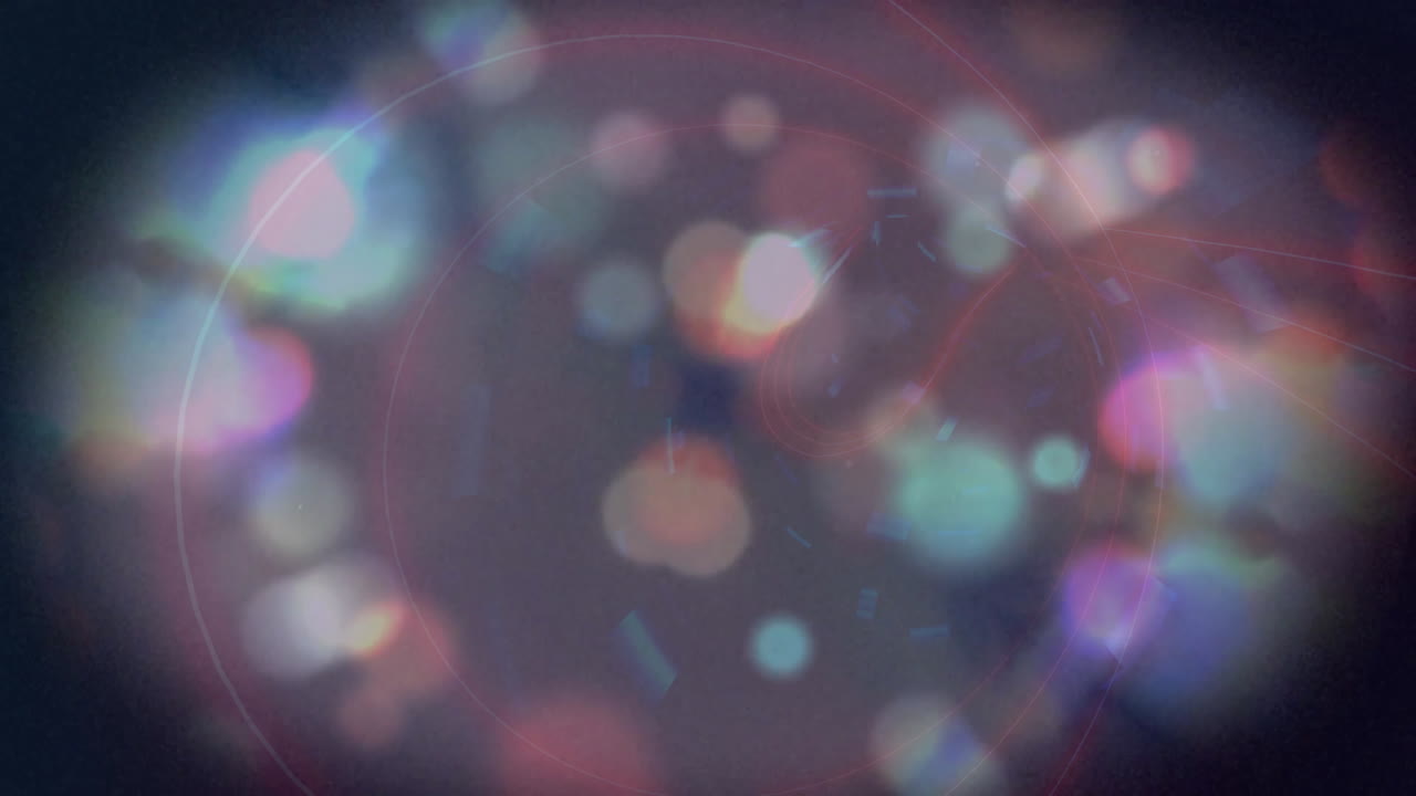 Animation of light spots moving over digital tunnel