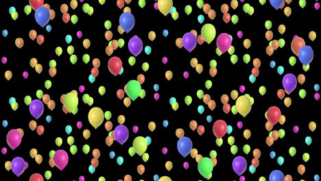 loop_tile balloons multi colours withalpha. this footage with an alpha channel is loopable and tileable and can create an endless and seamless background. perfect for celebrations.