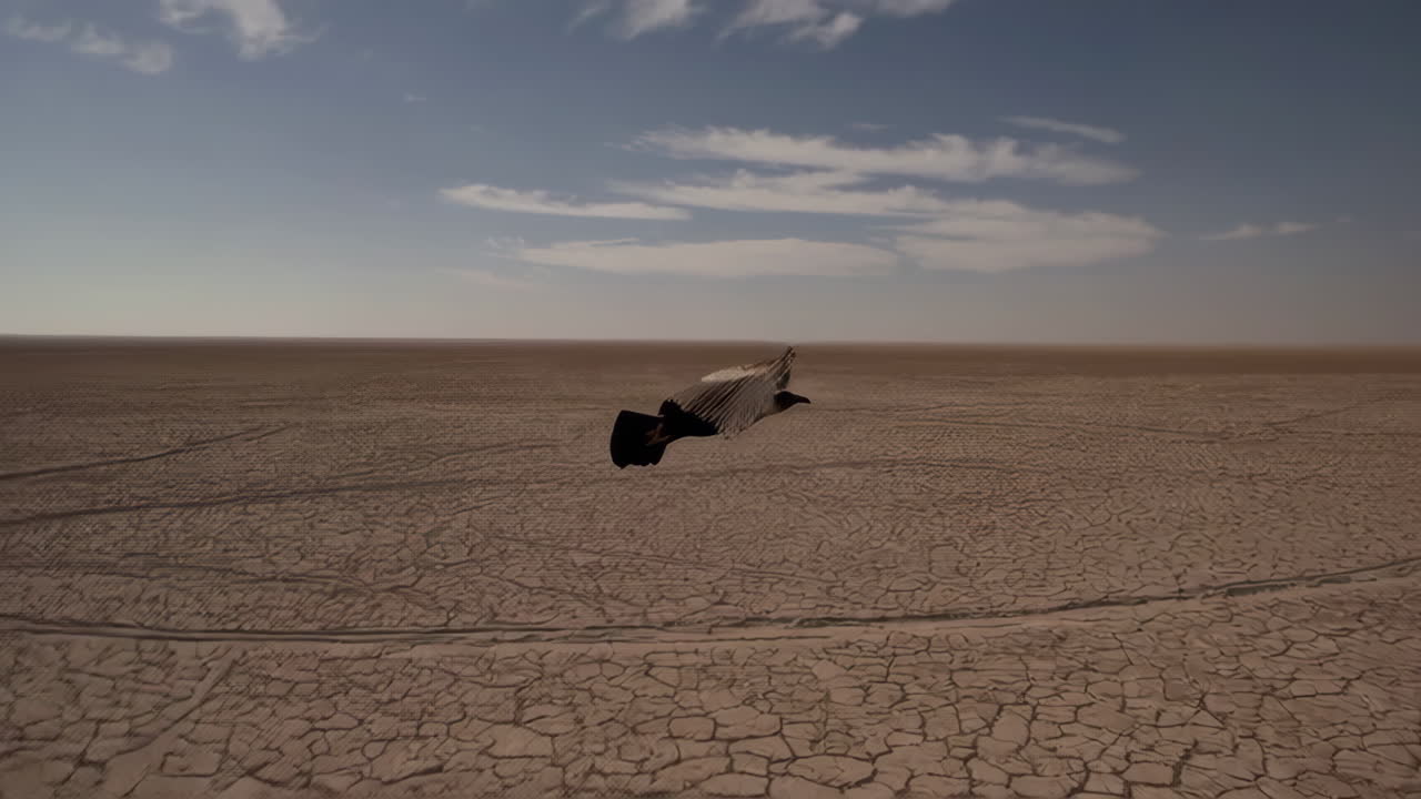 Bird of Prey in a Desert Landscape
