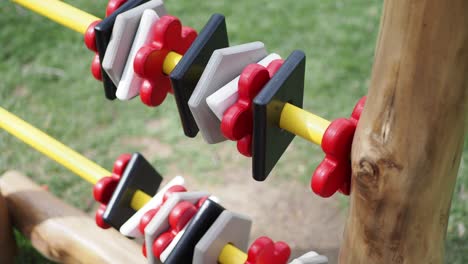 colorful wooden abacus outdoor play