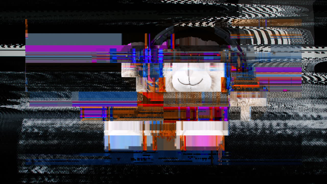 Teddy Bear and Sheep with Glitching/Distortion Effect