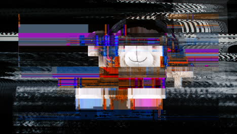 orsacchiotto e pecora con effetto di glitching/distorsione