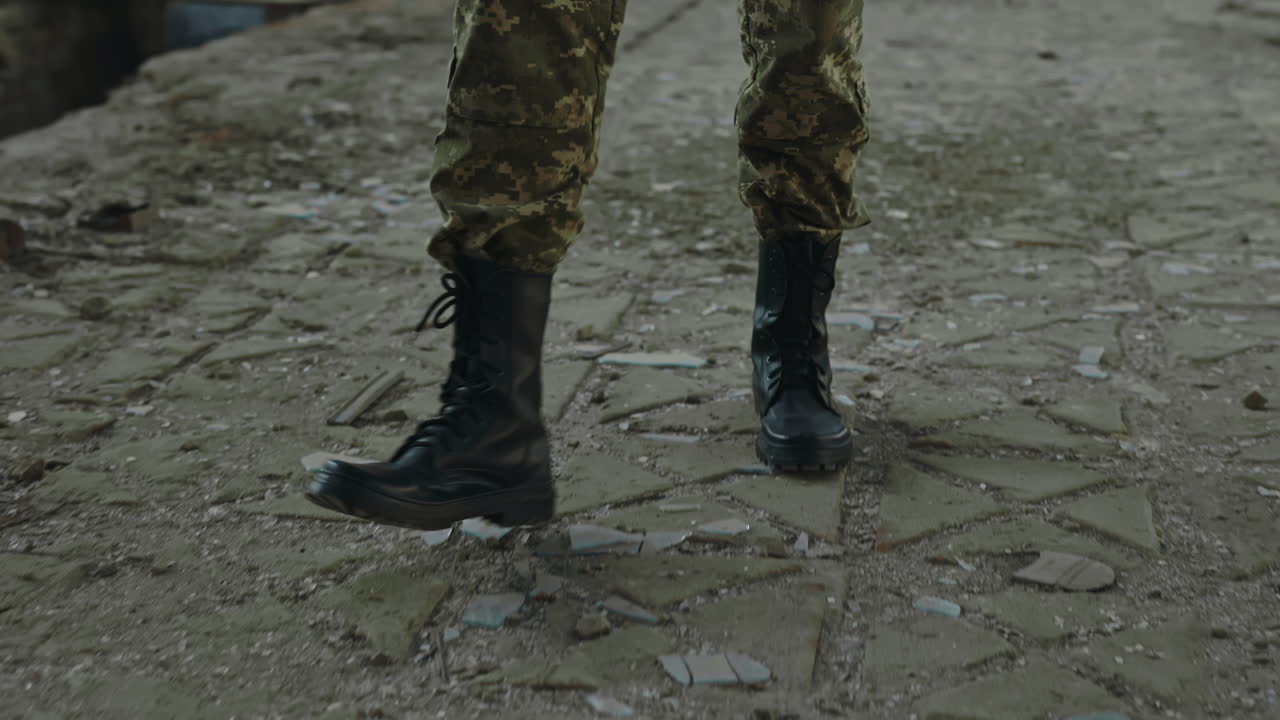 Soldier in a Ruined Building
