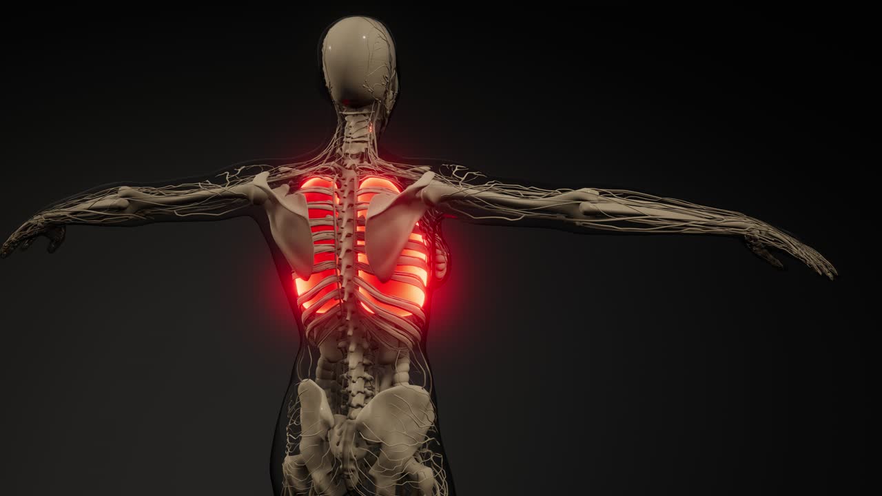 examen radiológico de los pulmones humanos