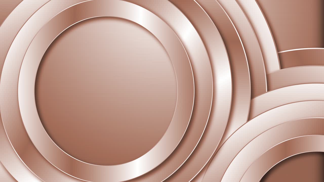 3d cerchi metallici spazzolati sfondo motion graphics loop senza cuciture con spazio di copia.