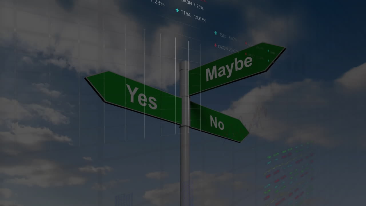 3 개의 도로 표지판을 통해 금융 데이터 처리의 애니메이션