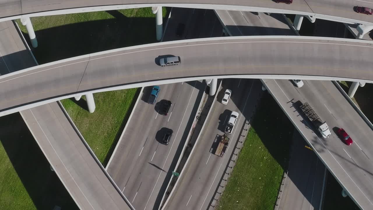 View of highways and roads in downtown Dallas during daytime