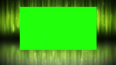 animation of green shape over edit main title text and light trails