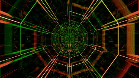 vuelo abstracto en un corredor futurista. video 4k