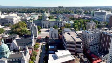 órbita aérea de la capital del estado en harrisburg pennsylvania