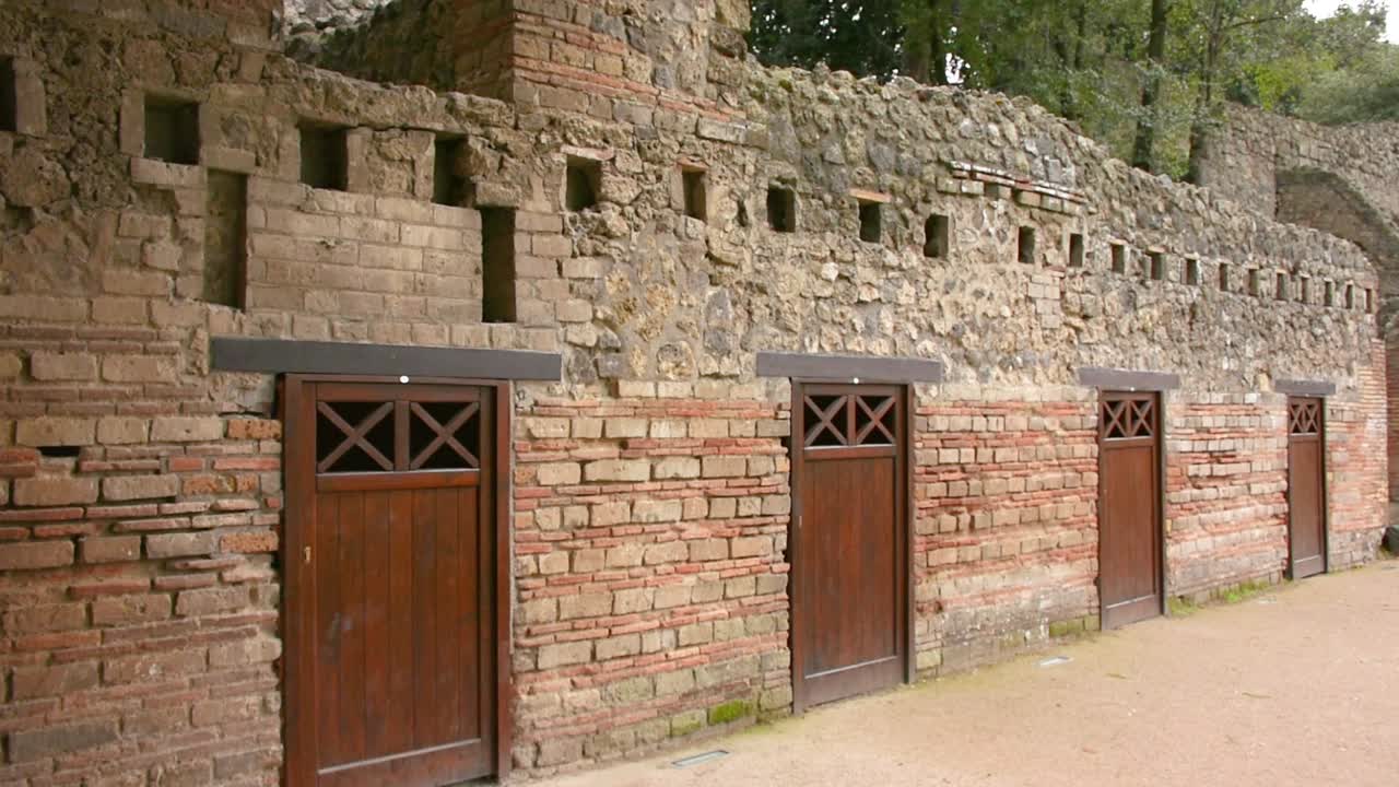 유명한 폼페이 도시, 이탈리아의 유적