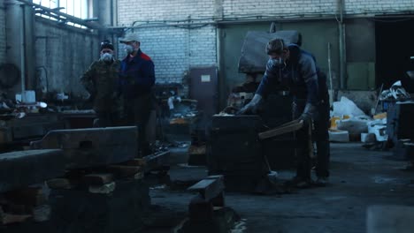 metalworking in an industrial foundry