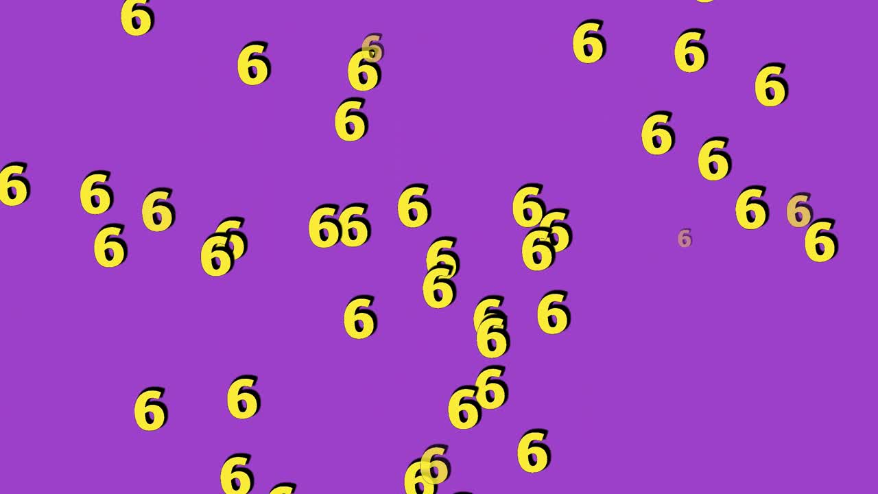 siete número de símbolo de signo 7 animación gráficos de movimiento en fondo blanco, 4k número de video de dibujos animados para elementos de video