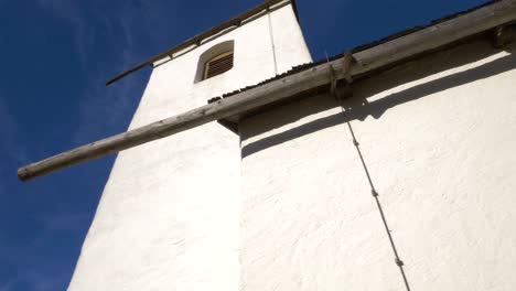 old chapel on a hill. paning shot