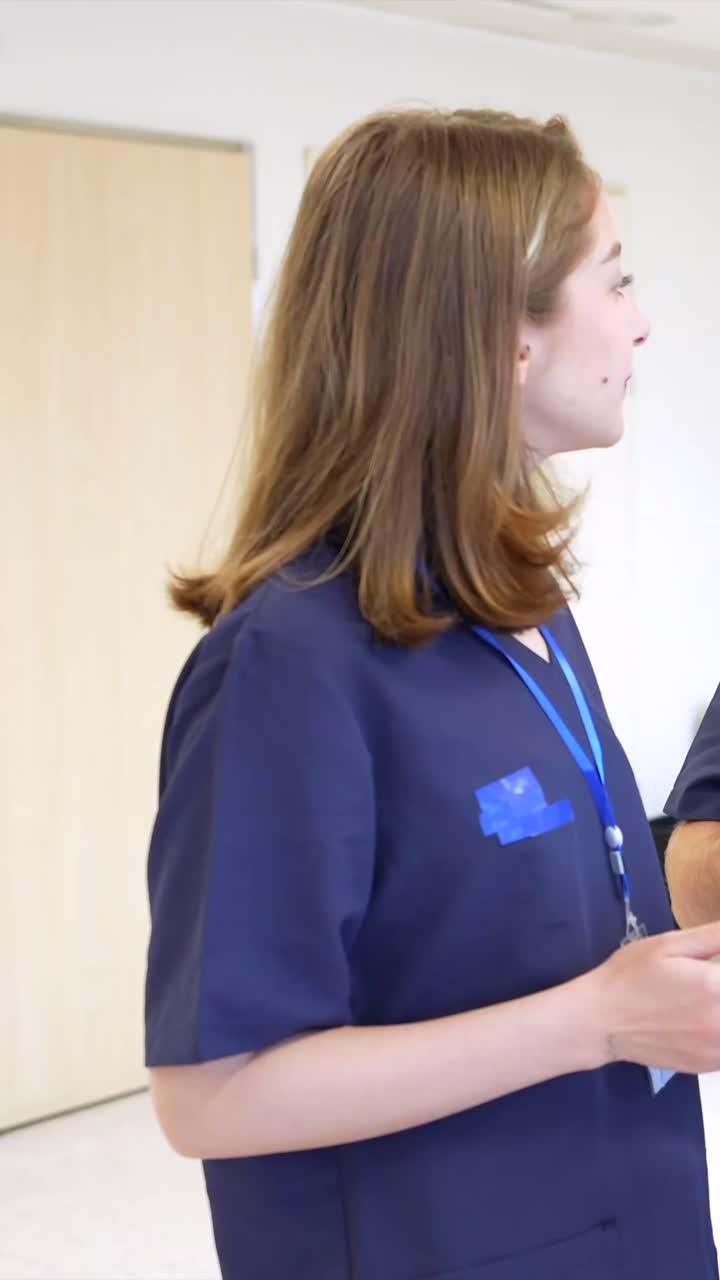 Medical Professionals Discussing Patient Care in a Hospital