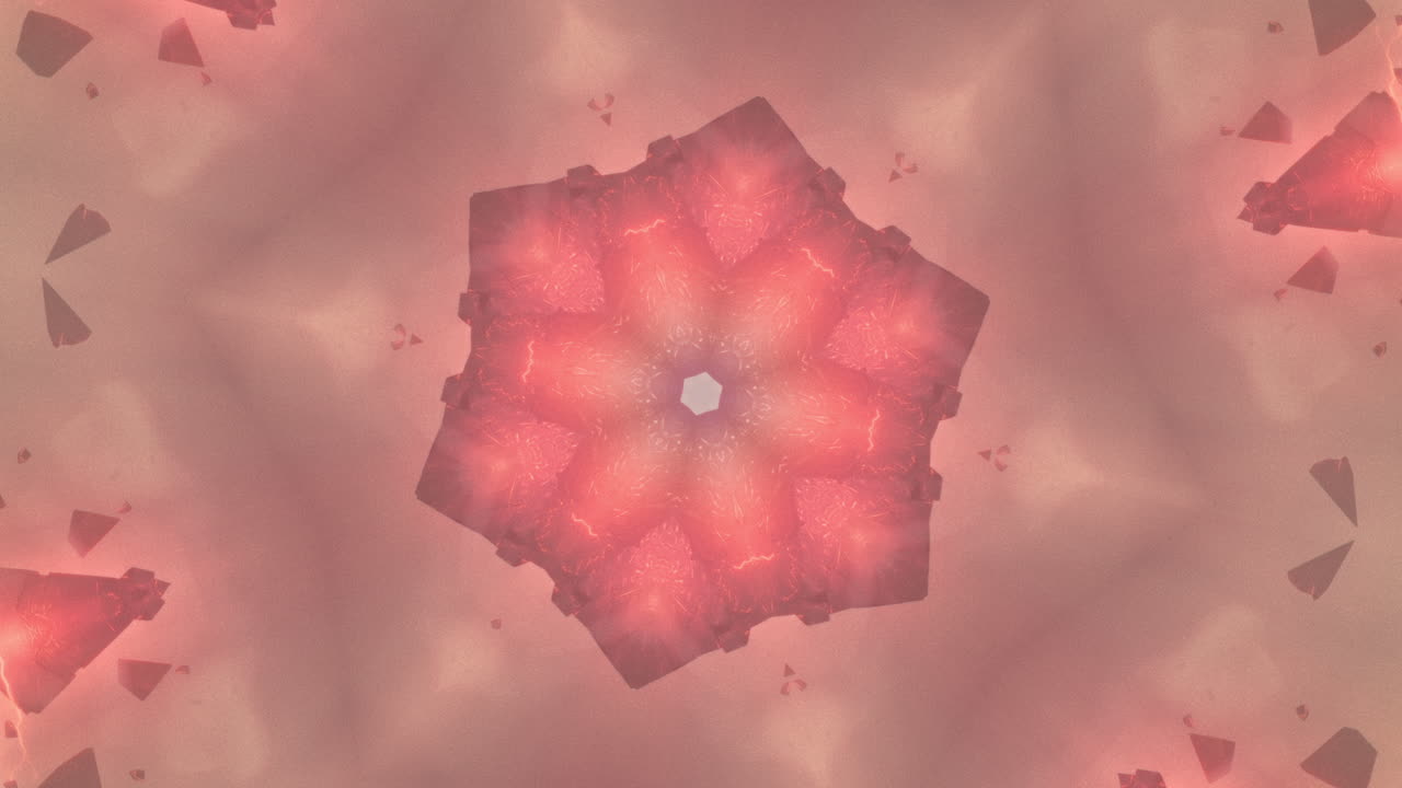 Abstract electric energy kaleidoscope animated pattern