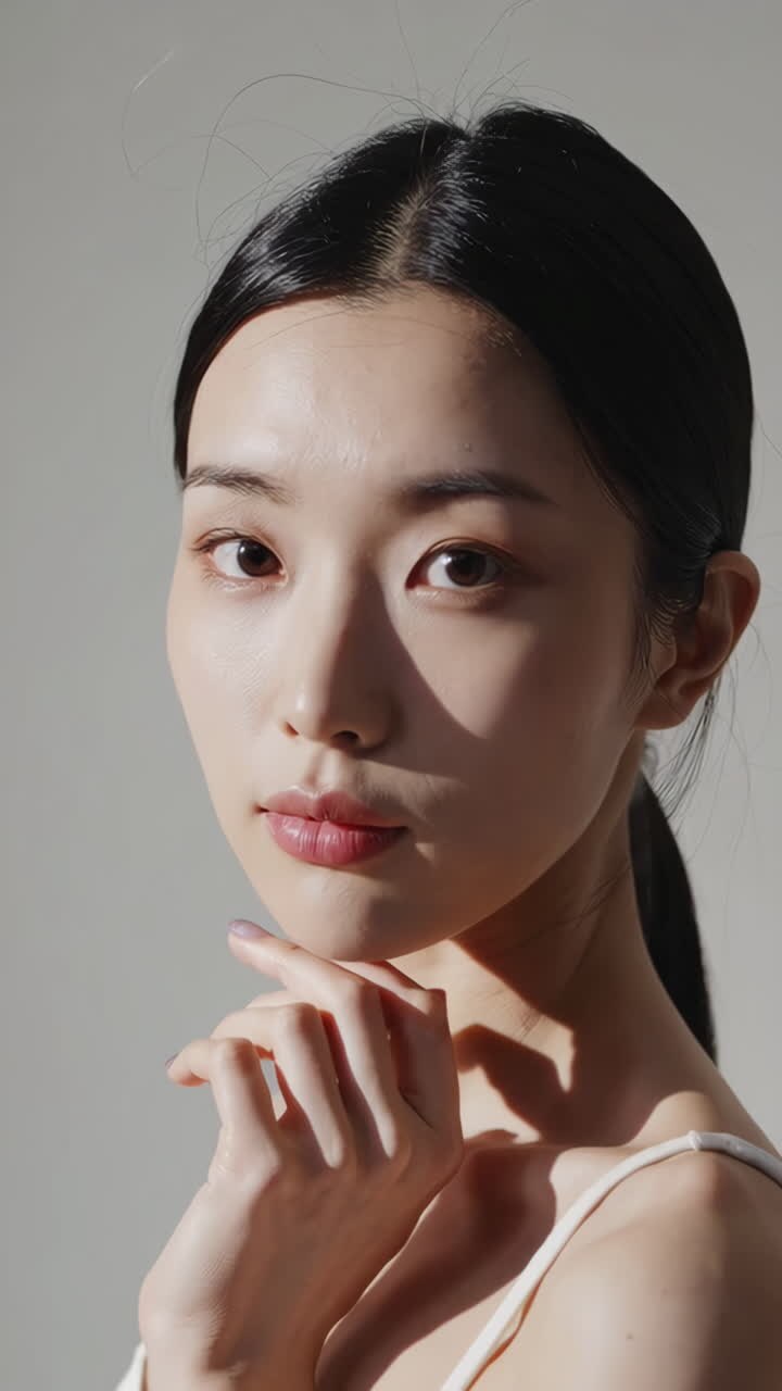 खूबसूरत एशियाई महिला का चित्र