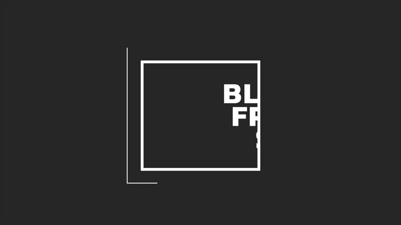 현대 블랙 프라이데이 판매 텍스트 프레임에 검은색 그라디언트