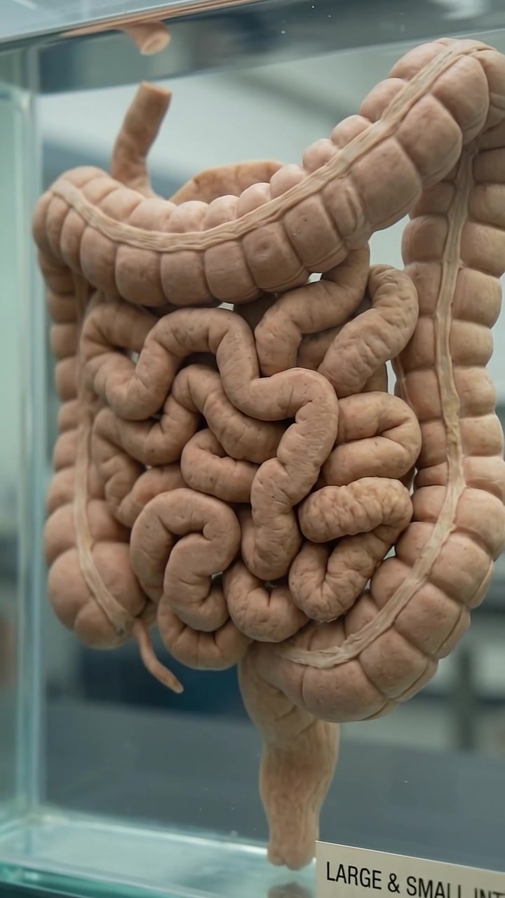 Anatomical Model of Human Large and Small Intestines