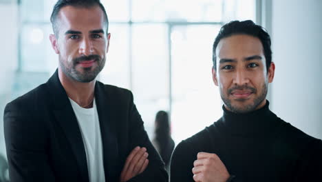 two businessmen in office setting