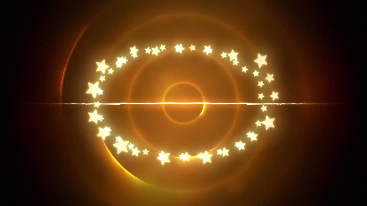 animación de decoración de navidad luces de hadas con espacio de copia sobre círculos anaranjados