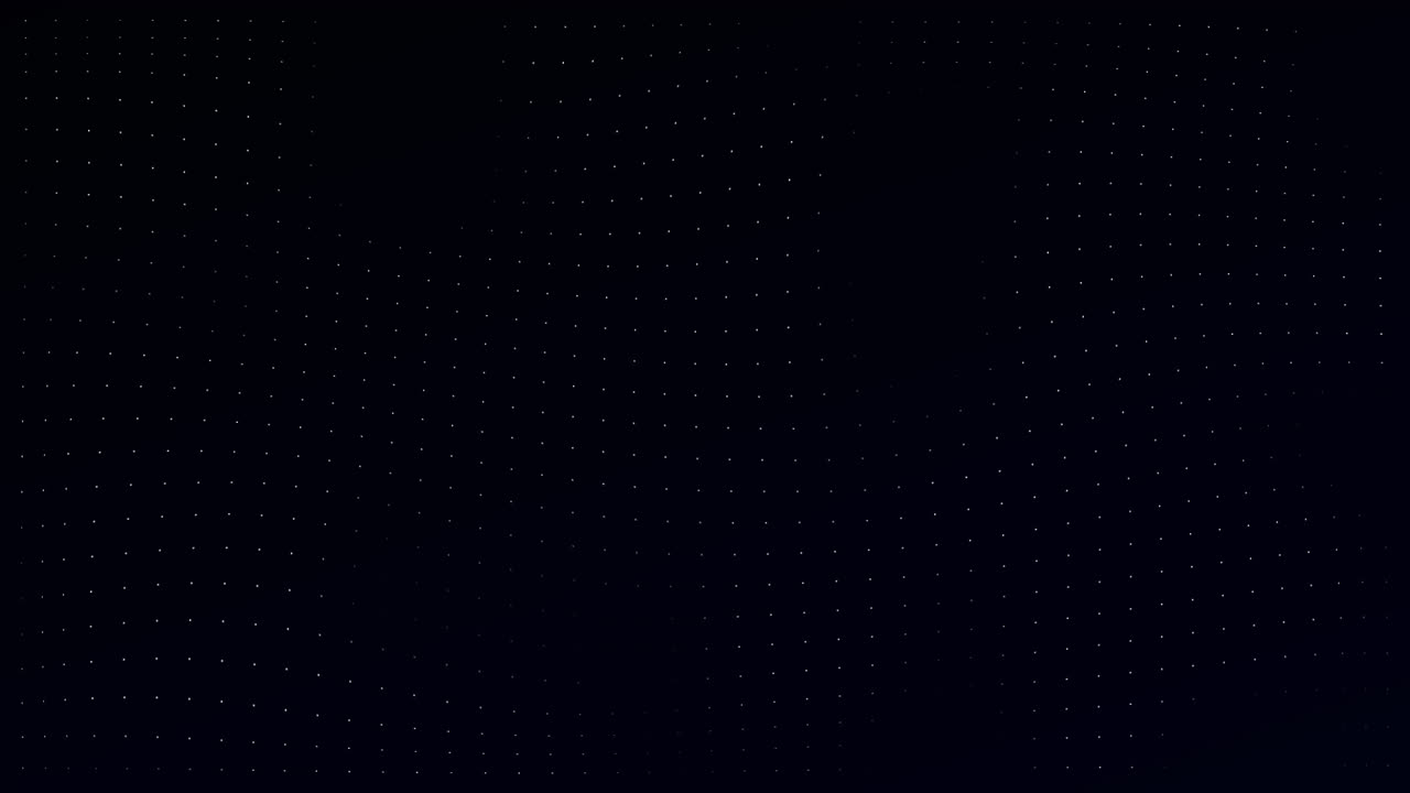 Animation of geometrical moving shapes over blue background