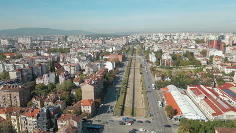 aerial view of sofia, bulgaria