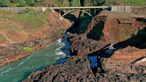 located in the cape perpetua scenic area, just three miles south of yachats oregon, thor's well is a bowl-shaped hole carved out of the rough basalt shoreline