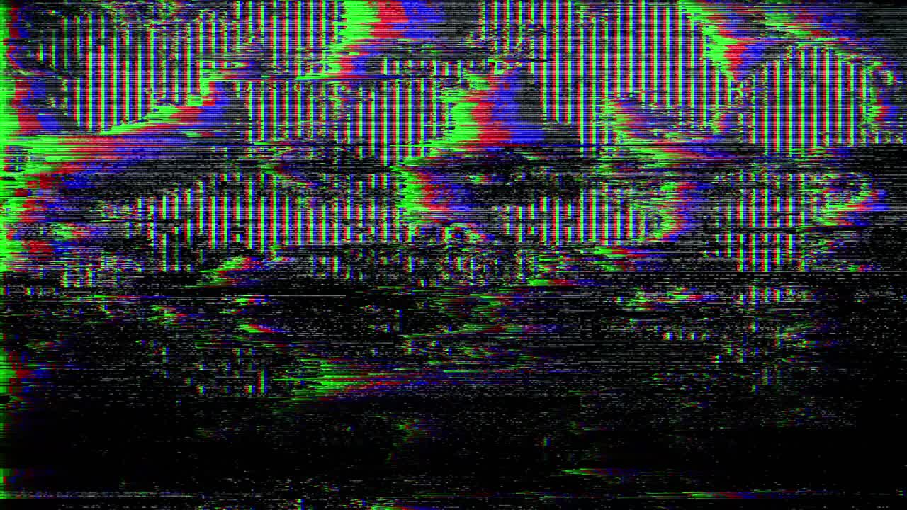Digital Glitch Static Noise and Distortion Effect