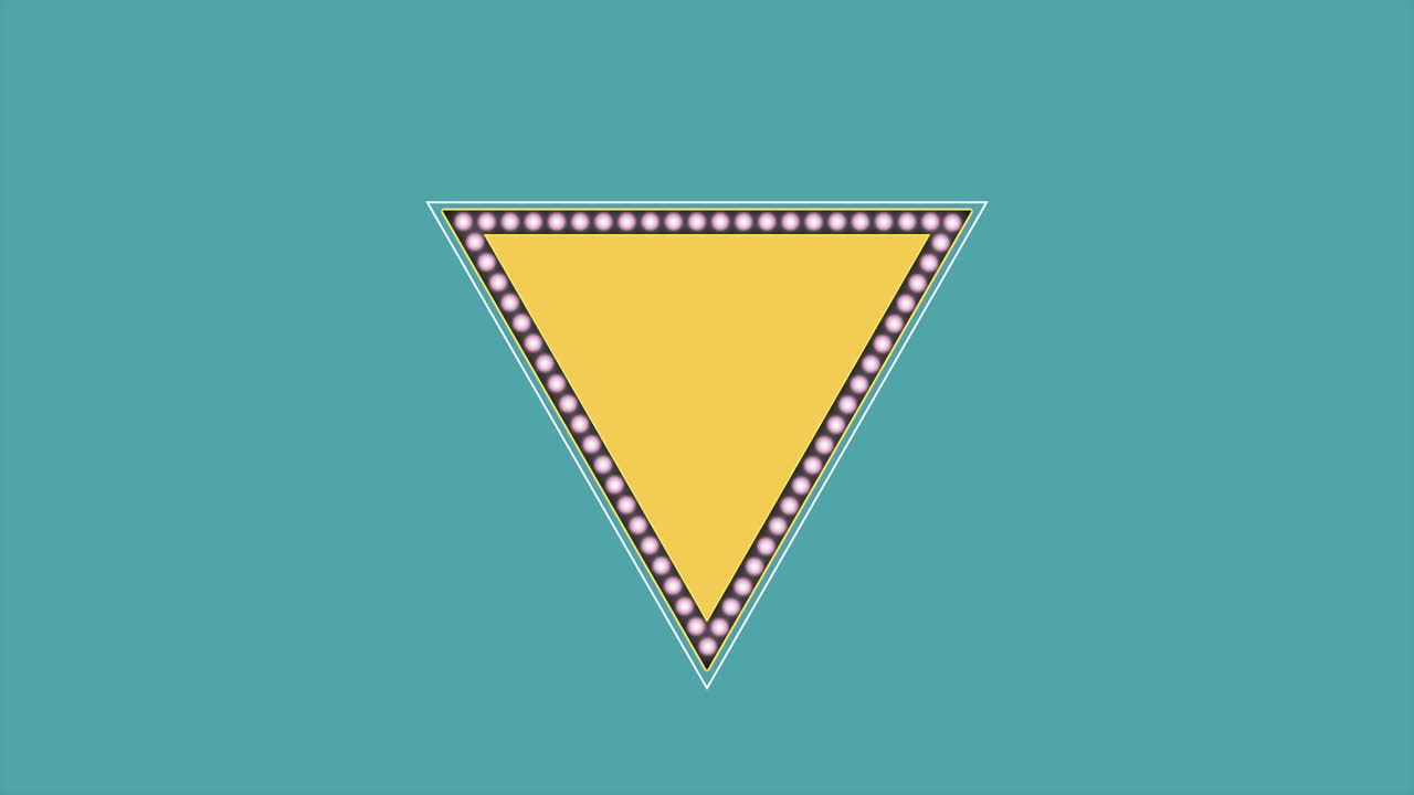 파란색 그라디엔트에 있는 노란색 삼각형