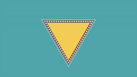 retro yellow triangle on blue gradient