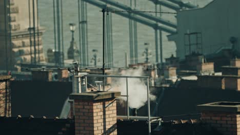 White-smoke-coming-out-of-a-chimney-on-a-cold-day