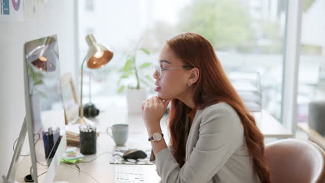 woman working at her computer in the office