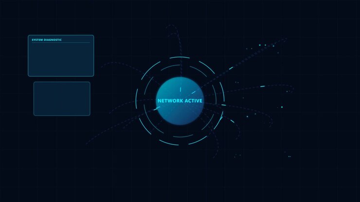 Digital Network Active Interface with HUD Elements