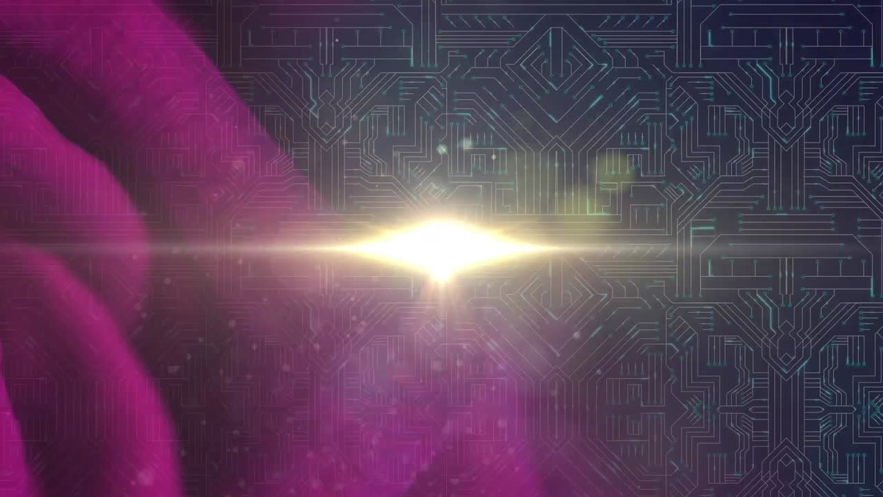 animación de la red de conexiones a través de puntos de luz