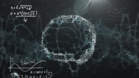 animation of human brain and mathematical data processing