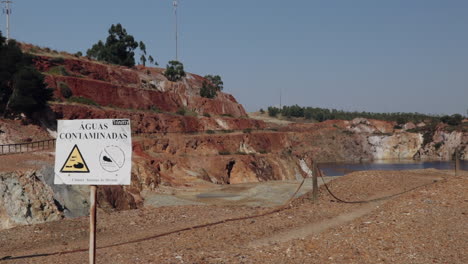 Industrial-runoff-at-abandonded-copper-mine-Sao-Domingo-in-Portugal