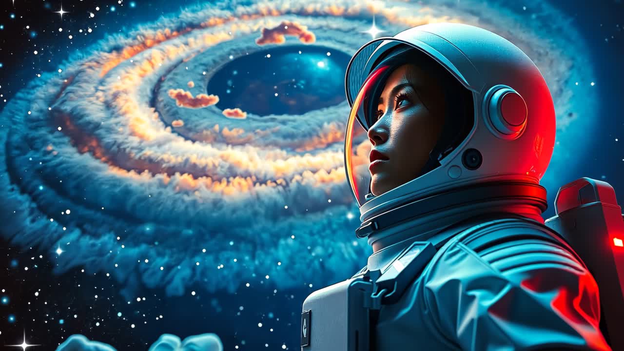 깊은 우주에서 우주비행사