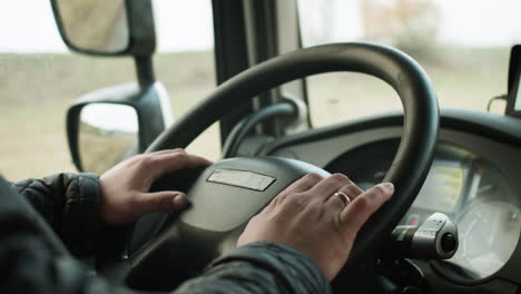 man driving a truck