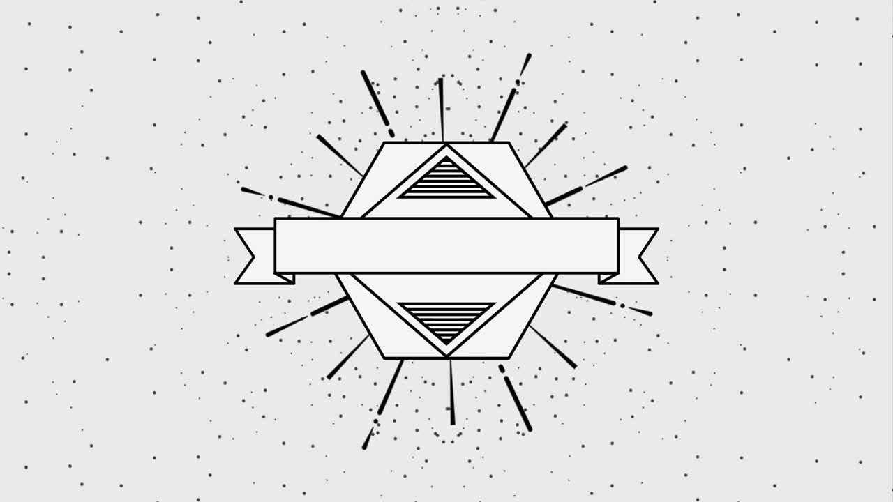 기하학적 빈티지 프레임 라벨