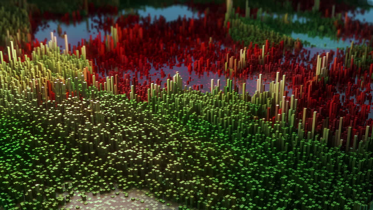 paisaje 3d de bucle inmersivo