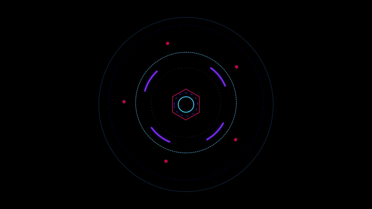 Abstract Futuristic HUD Circular Interface Animation